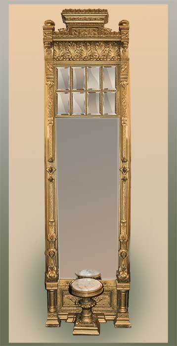 Tall Gold Pier Mirror