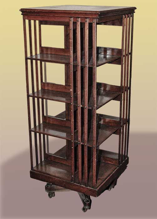 Five-Shelf “Danner” Revolving Bookcase