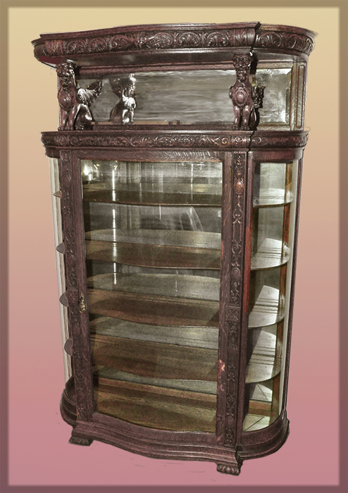 griffin china cabinet with shaped glass