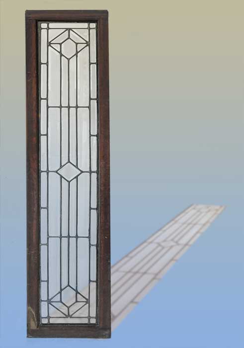 vertical all-bevel cut glass window