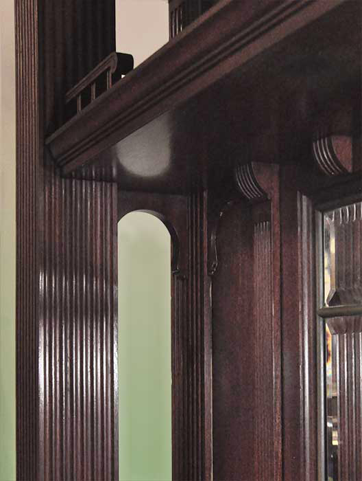 Full Oak Mantel, with Fluted Columns