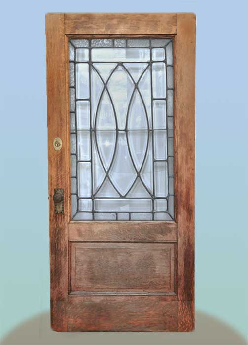 Wooden Door, with Beveled Glass