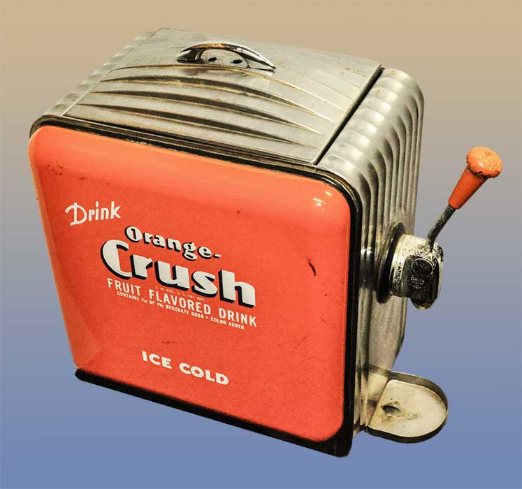 vintage Orange Crush machine