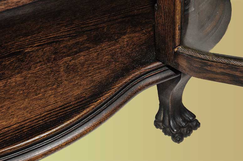 Oak China Cabinet, w/Beveled Glass