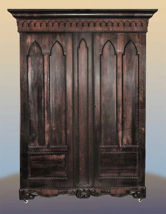 two-door Gothic armoire