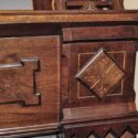Deeply Carved Full Walnut Mantel