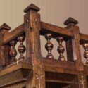 Deeply Carved Full Walnut Mantel