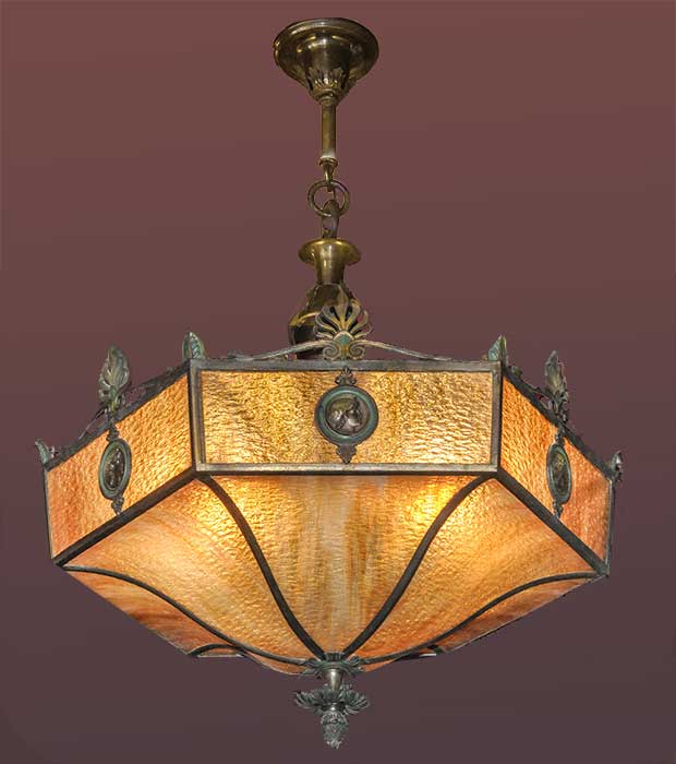 larger bent glass bowl light