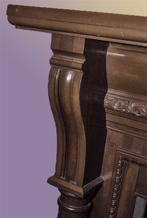 Vintage Carved Half Mantel