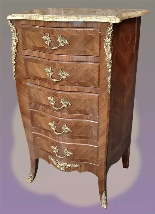 Small Shaped French Cabinet - Wooden Nickel Antiques