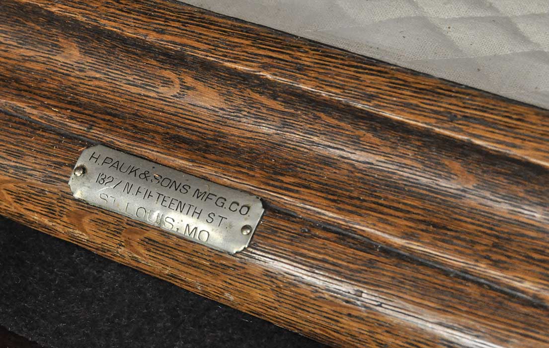 Vintage “Pauk” Oak Display Case