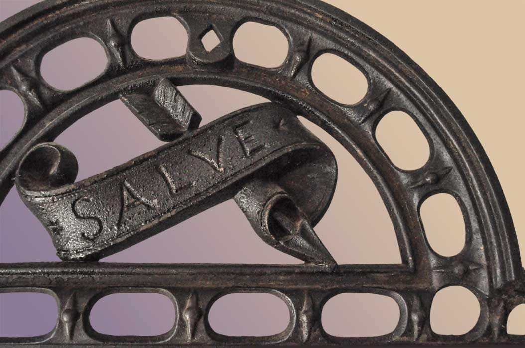 Small Iron Hall Tree, w/Mirror & Shelf