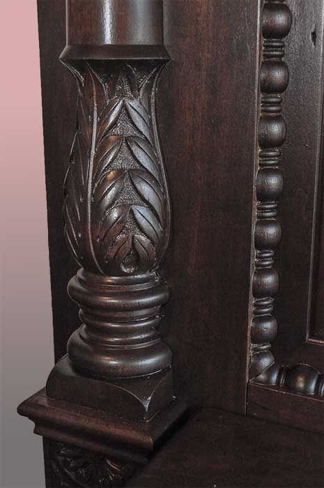 Deeply Carved Cherry Full Mantel
