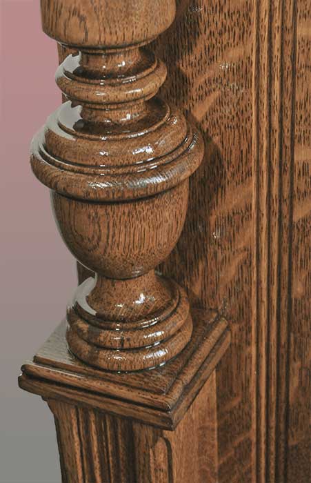 Light Oak Carved Half Mantel