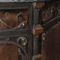 Three-Sided Showcase, w/Brass Frame
