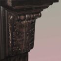 Hefty Carved Oak Half Mantel