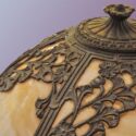Bent Glass Table Lamp, w/Filigree