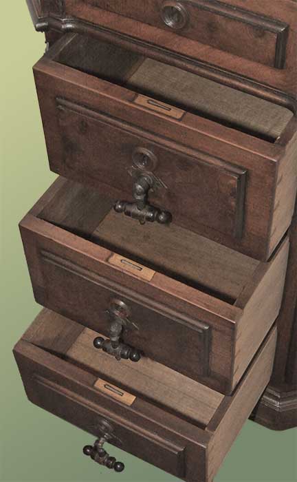 Multi-Drawer Night Stand, w/Marble Top