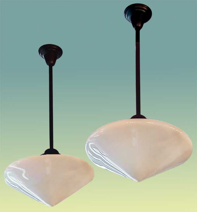 pair of shaped schoolhouse lights