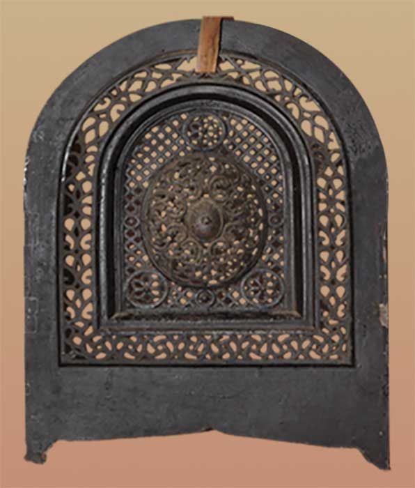 Small Cast-Iron Half Mantel, w/Cover