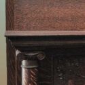 Carved Oak 3/4 Mantel
