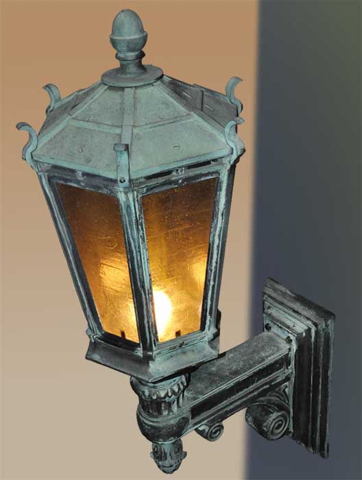 bronze exterior sconce