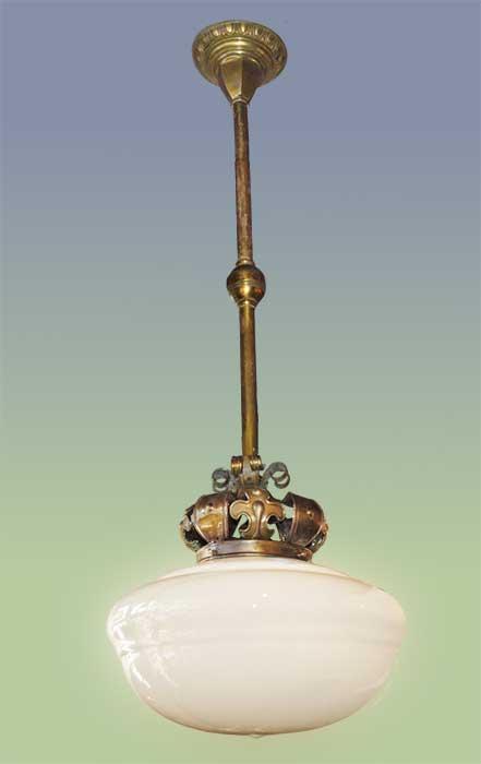 nicely crafted schoolhouse light