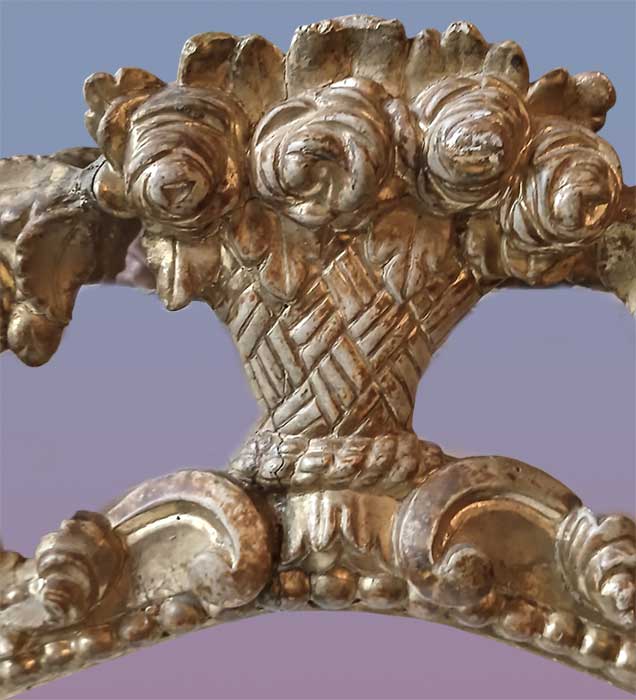 Small Italian Shaped Gold Mirror