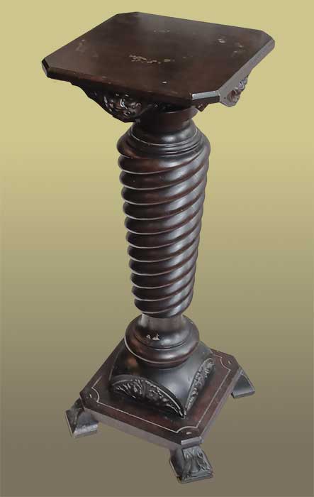carved twisted pedestal