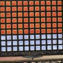 Fireplace Frame, w/Stained Glass Grid