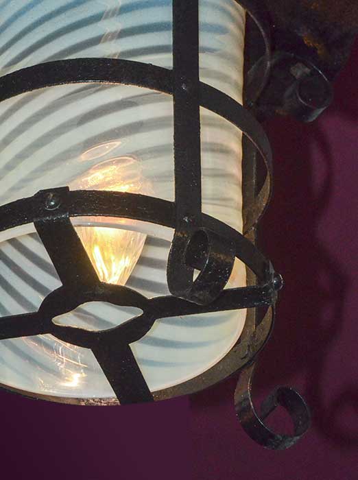 Cylindrical “Vaseline” Ceiling Light