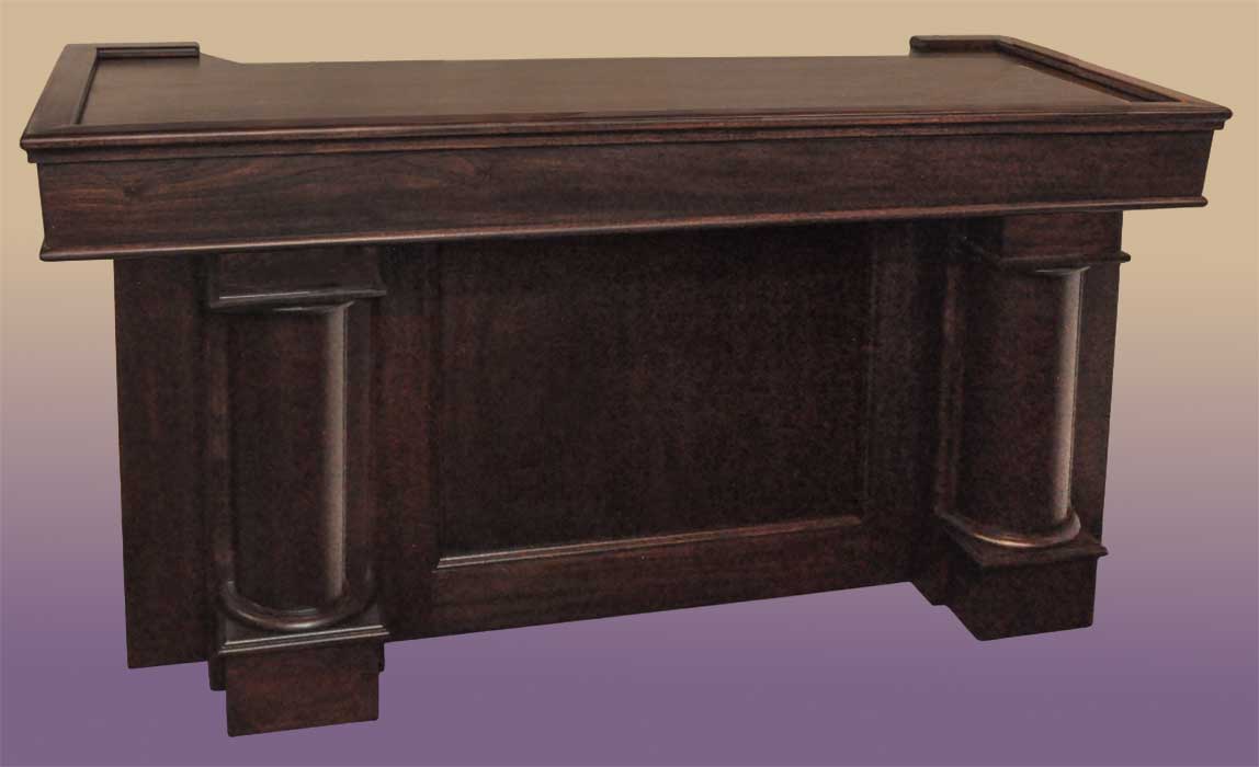 small carved front bar