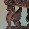 Carved Partners’ Desk, w/Griffin Legs