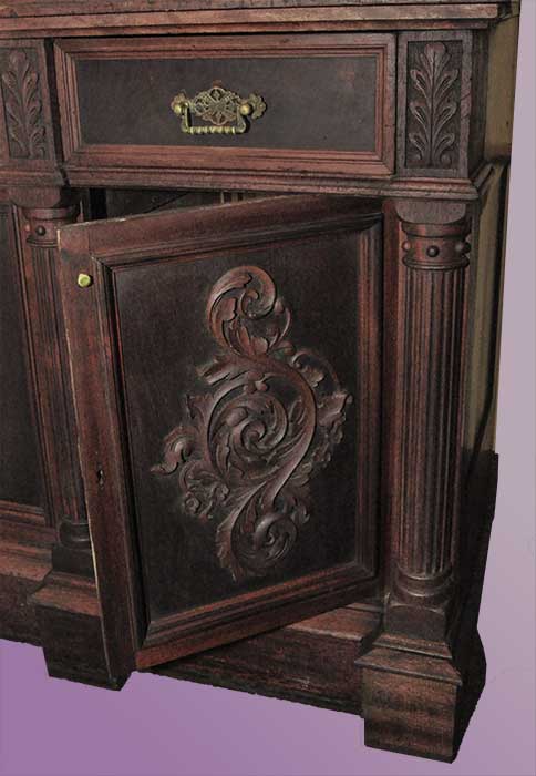 Mahogany Bookcase & Slide-Out Desktop