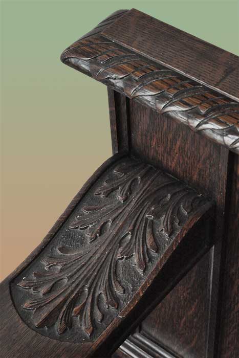 Carved Hall Bench, with Griffins
