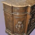Small Walnut Server, w/Marble Top