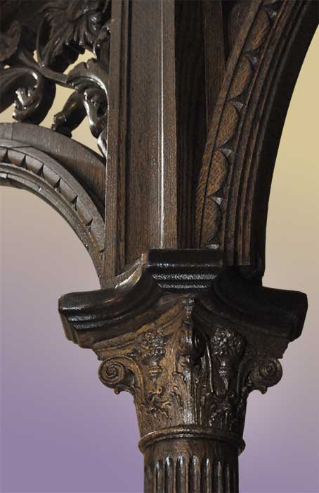 Three-Section Carved Room Surround, w/Arches