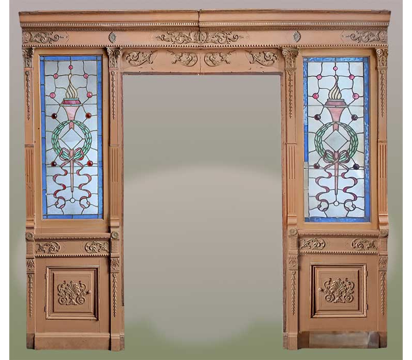 stained glass entry frame