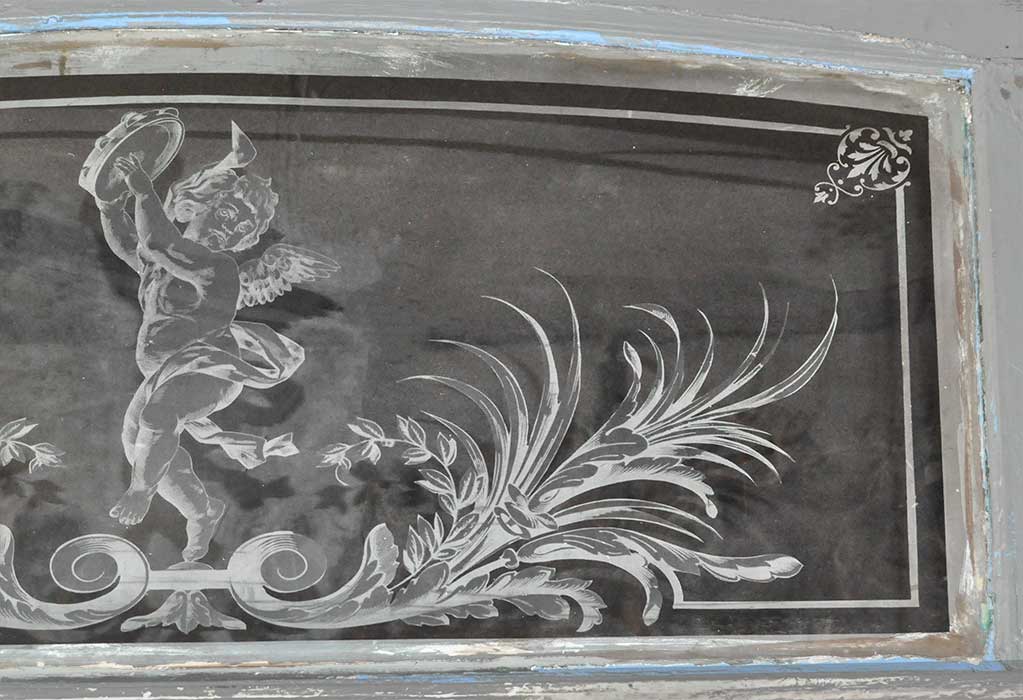 Three-Piece Door Set, w/Cherub Stencils