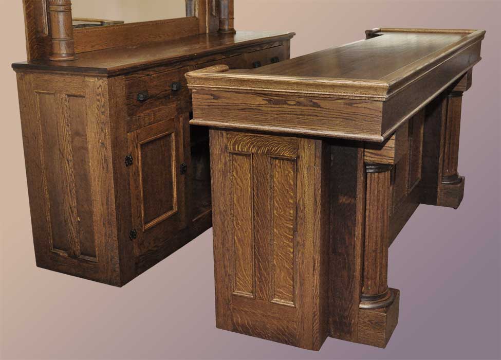 Petite Oak Back & Front Home Bar