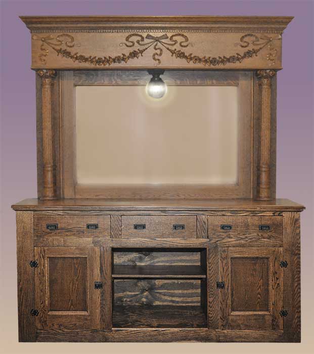 Petite Oak Back & Front Home Bar