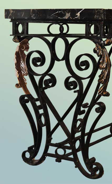 Marble & Iron Console Table