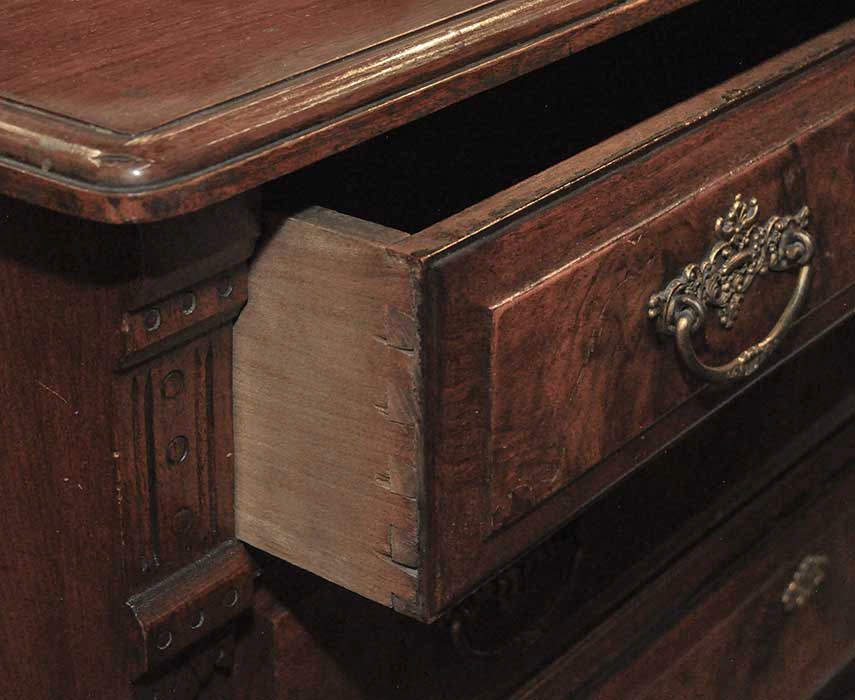 6-Drawer Carved Walnut Dresser