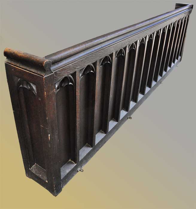 carved oak altar railing