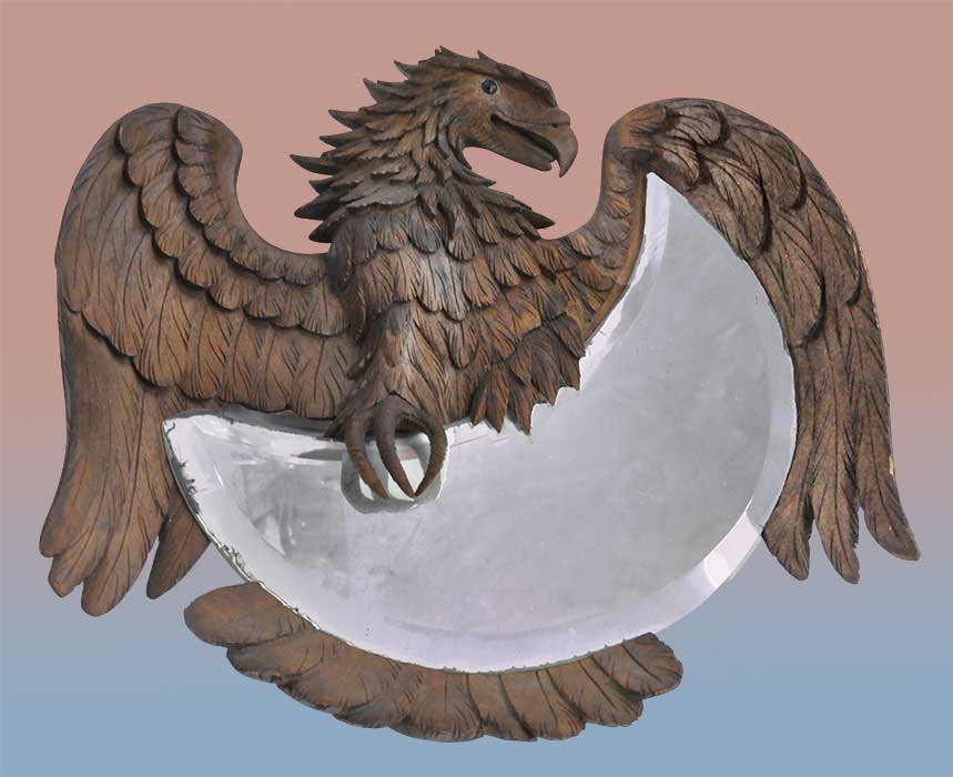carved eagle wall mirror