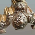 Vintage Brass Andirons, w/Flame Finials