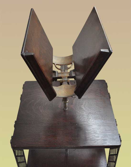 Revolving Wood & Cast-Iron Bookstand