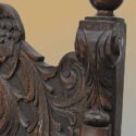 Shaped Chair, w/Carvings & Velvet Seat