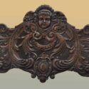 Shaped Chair, w/Carvings & Velvet Seat