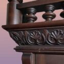 Large, Carved Walnut 3-Door Bookcase